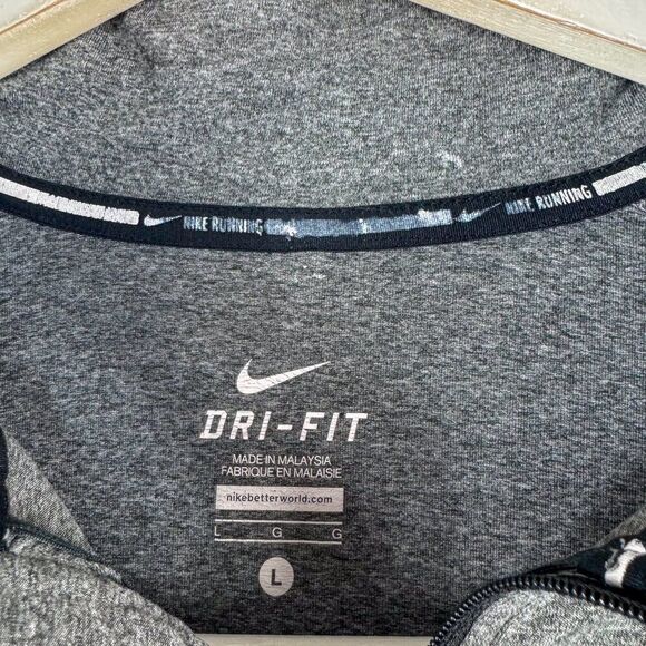 Nike Running Element 1/4 Zip Mens Large Gray Athletic Thumbholes‎ Reflective - Picture 4 of 16